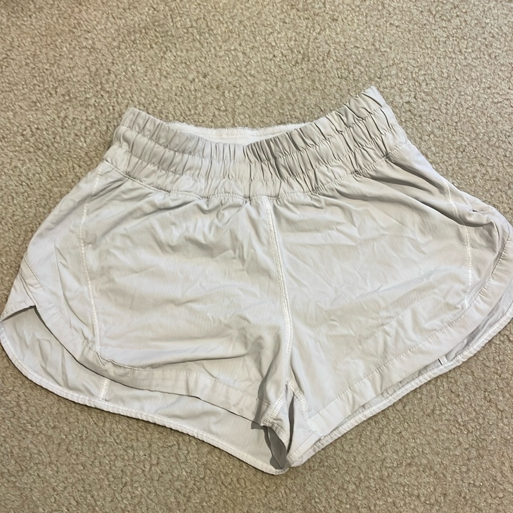 Lululemon track that shorts size 4 white